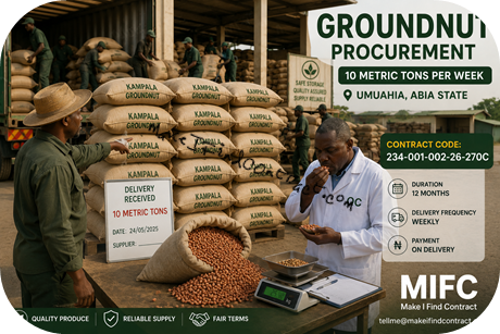 Groundnuts being offloaded